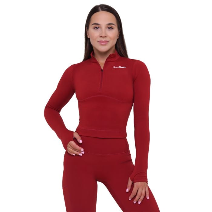Ženska sportska majica Ignite Dark Red - GymBeam M