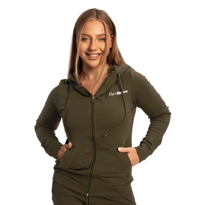 Ženska dukserica Limitless Zip Up Espresso - GymBeam S