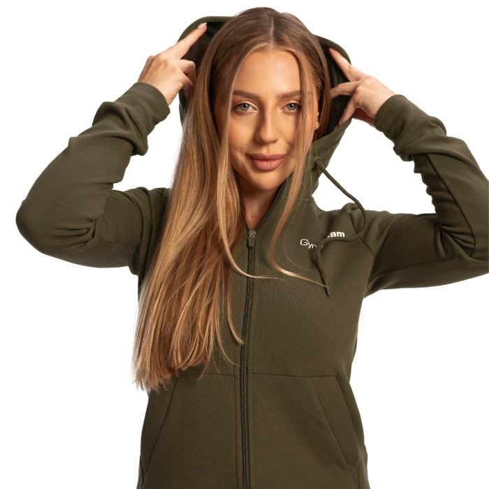 Ženska dukserica Limitless Zip Up Espresso - GymBeam S
