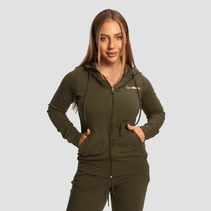 Ženska dukserica Limitless Zip Up Espresso - GymBeam S
