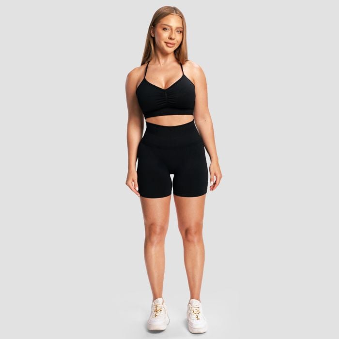 Ženske kratke hlače Sculpt Seamless Black - GymBeam XL