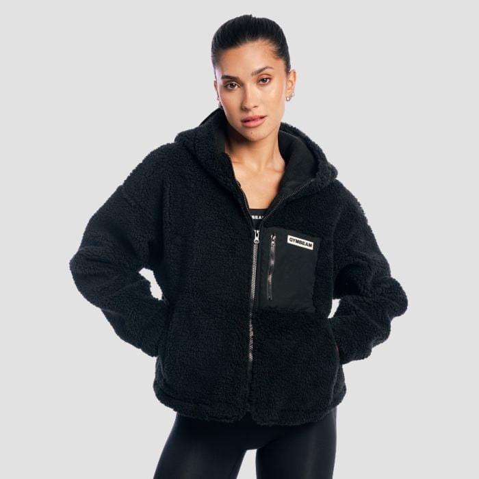 Ženska jakna Sherpa Black - GymBeam L