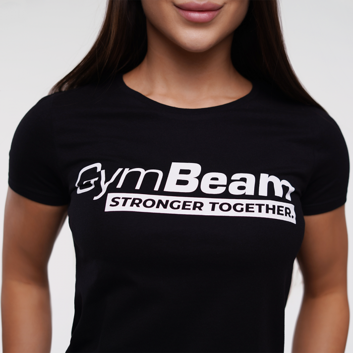 Ženska majica Stronger Together Black - GymBeam M