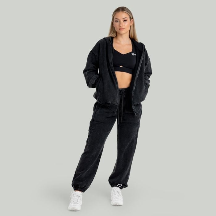 Ženska dukserica Zip Up Washed Black - STRIX M