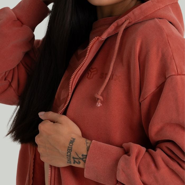 Ženska dukserica Zip Up Washed Terra - STRIX S