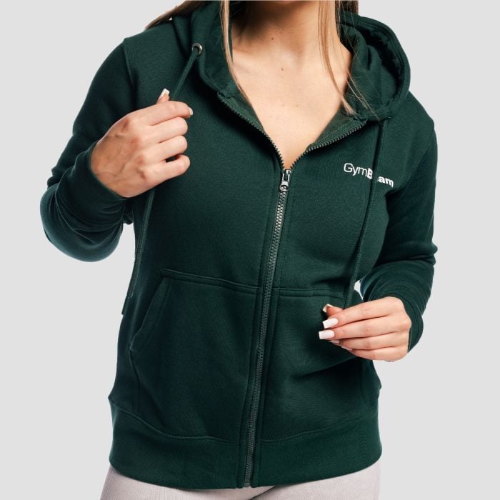 Women‘s Zipper Hoodie Pine - GymBeam M