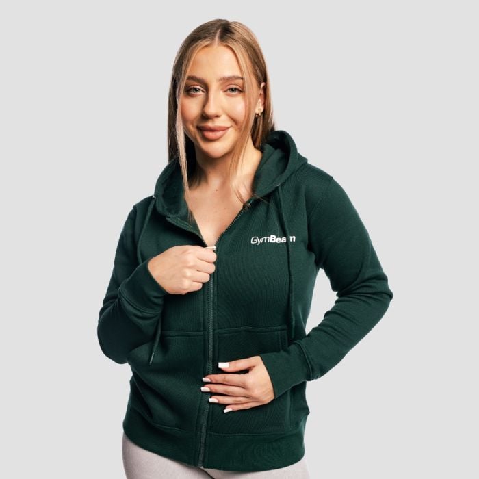 Women‘s Zipper Hoodie Pine - GymBeam M