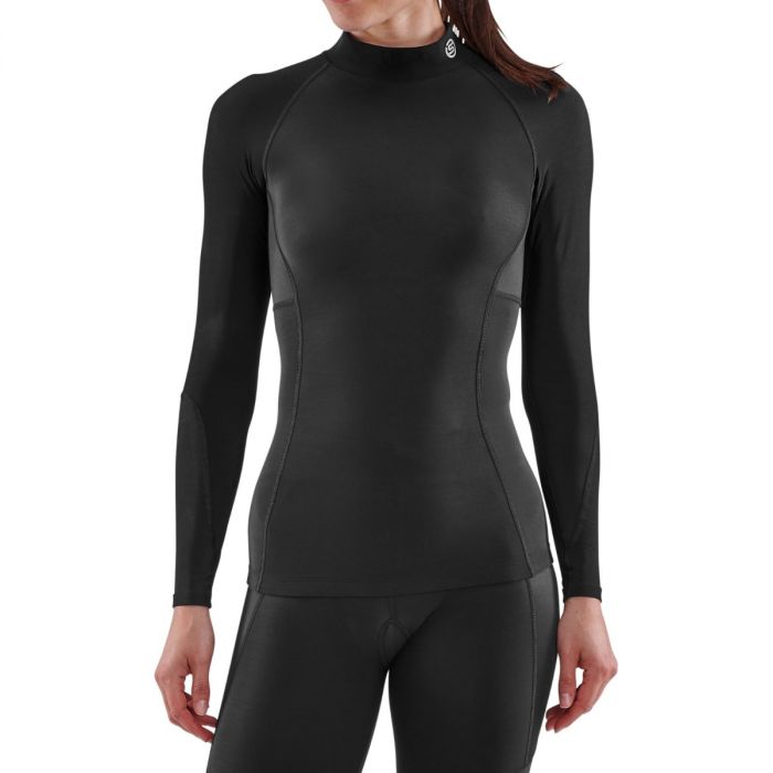 Ženska majica dugih rukava Series-3 Thermal Top Black - SKINS