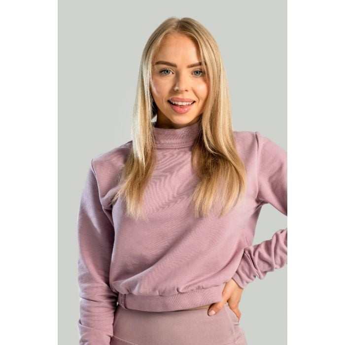 Ženska majica dugih rukava Essential High Neck Mauve - STRIX S