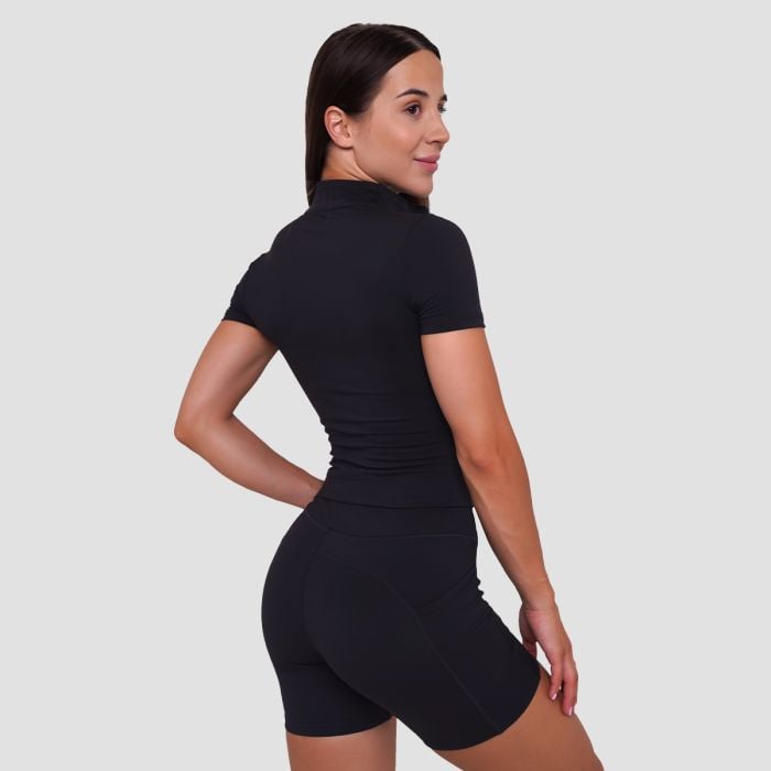 Ženska majica Ignite Cropped Black - GymBeam S