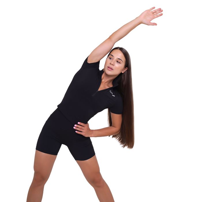 Ženska majica Ignite Cropped Black - GymBeam S