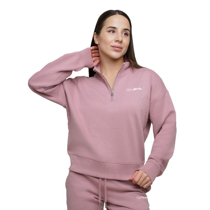 Ženska dukserica Agile 1/2 Zip Woodrose - GymBeam XL
