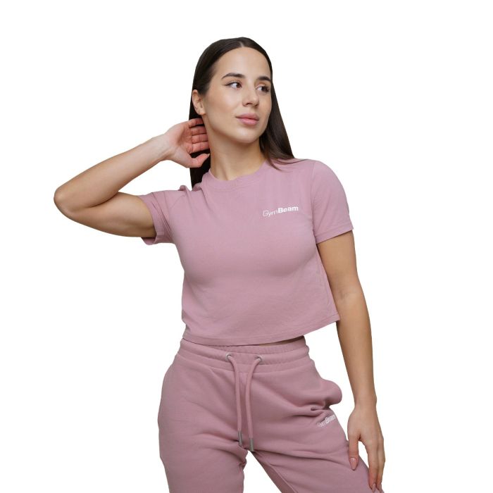 Ženska majica Agile Cropped Woodrose - GymBeam L