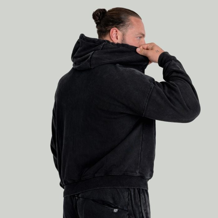 Muška dukserica Zip Up Washed Black - STRIX M