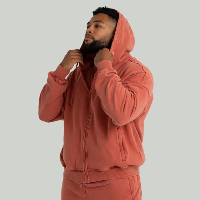 Muška dukserica Zip Up Washed Terra - STRIX L