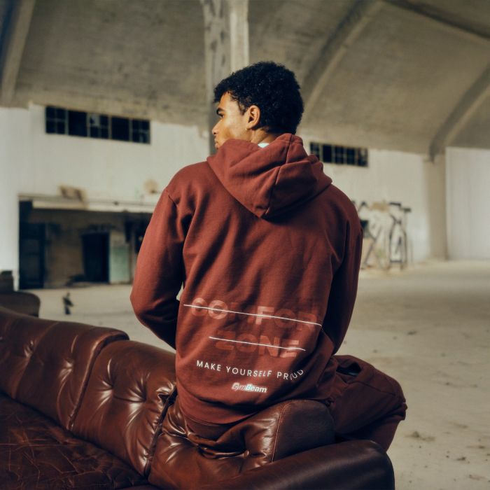 Muška dukserica Zone Zip Up Cherrywood - GymBeam XXL