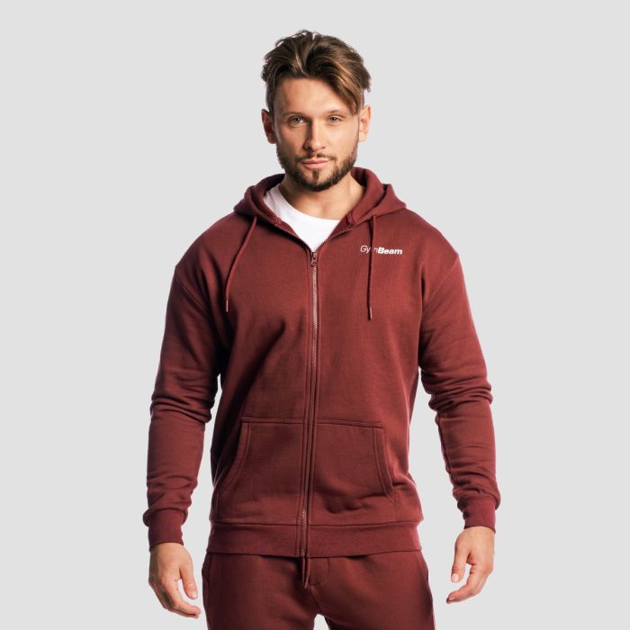 Muška dukserica Zone Zip Up Cherrywood - GymBeam XXL