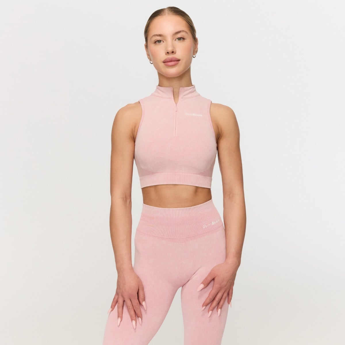 Ženski bešavni sportski grudnjak Fierce Baby Pink - GymBeam