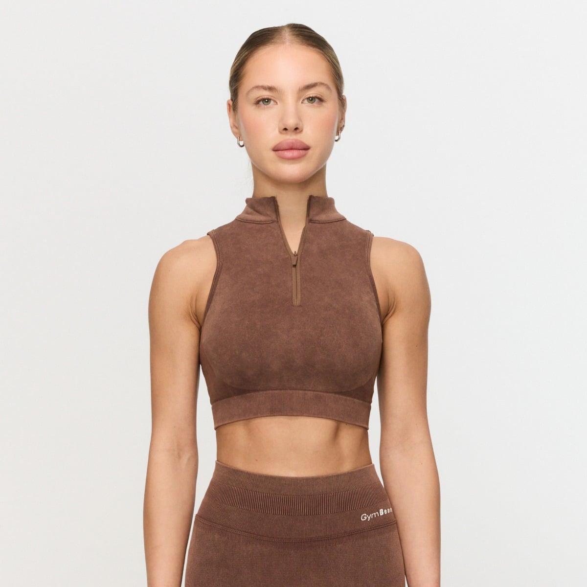 Ženski bešavni sportski grudnjak Fierce Brown - GymBeam