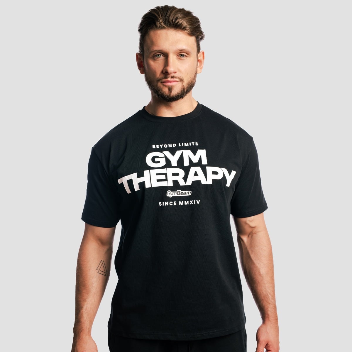 Majica Gym Therapy Black - GymBeam