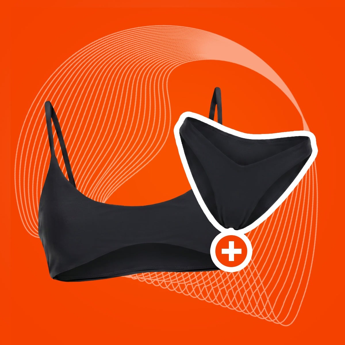 Bikini gornji dio HAWAII Black - GymBeam + poklon
