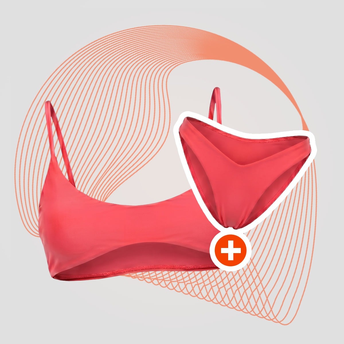 Bikini gornji dio HAWAII Red - GymBeam + poklon