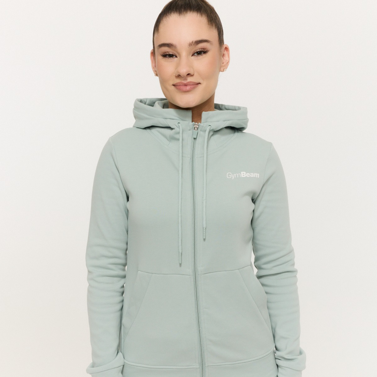 Ženska dukserica Limitless Zip Up Eucalypt - GymBeam