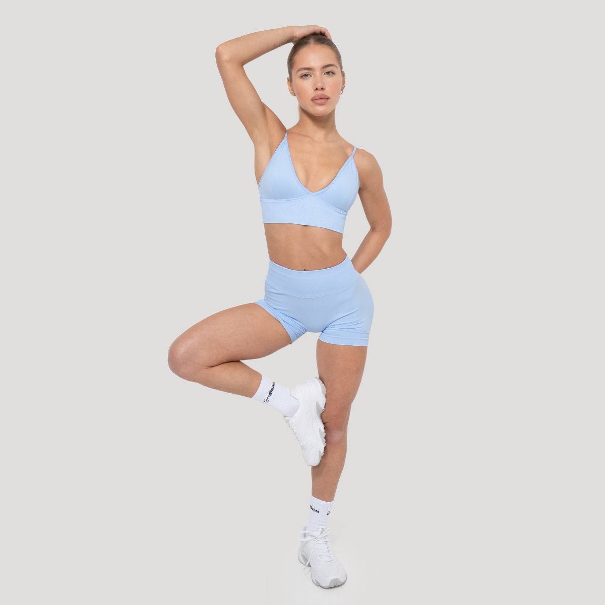 GymBeam Sportski grudnjak Luma Baby Blue - Veličina: XS | Boja: Plava | Težina: 0,078 g | Pakiranje: 145 · záber 8