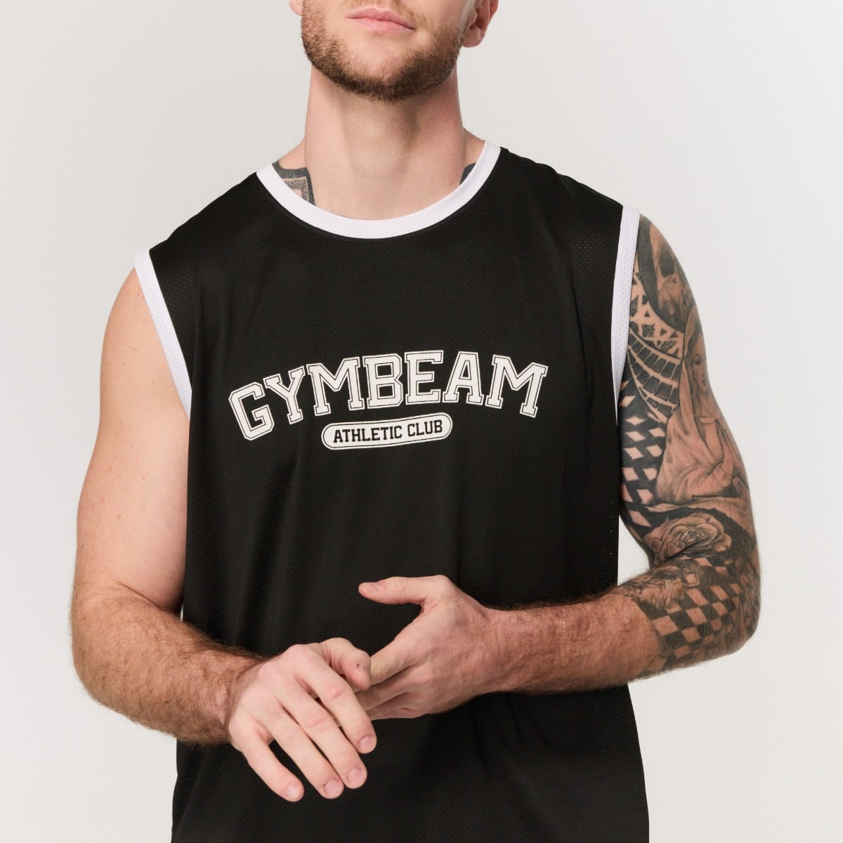 Muška majica bez rukava Varsity Black - GymBeam