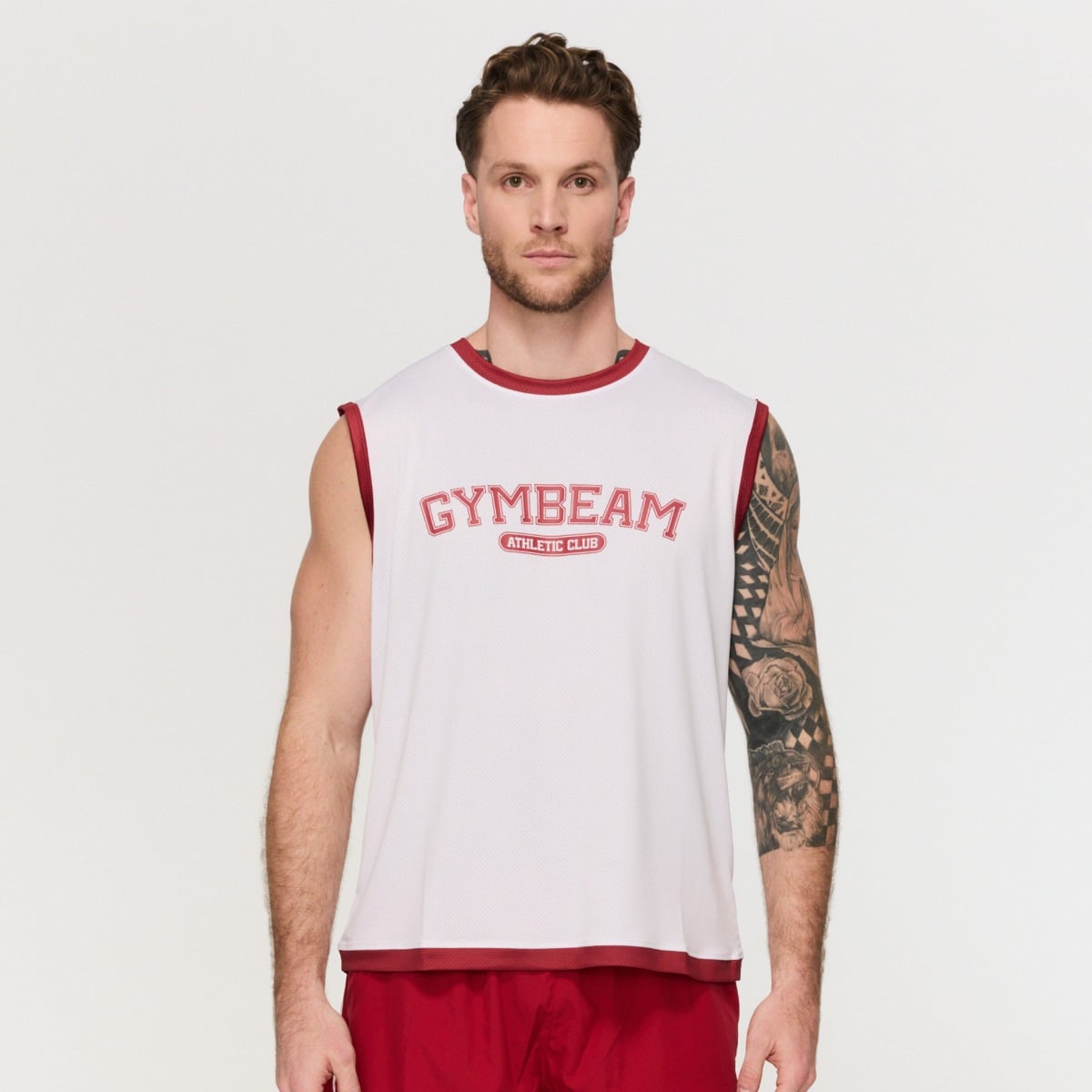 Muška majica bez rukava Varsity White - GymBeam