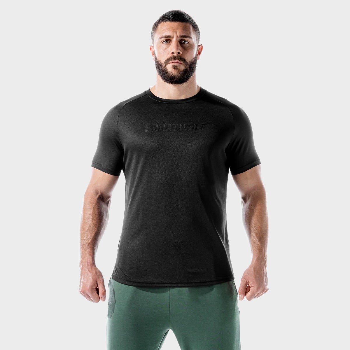 Muška majica LAB360º Recycled Mesh Tee Black - SQUATWOLF