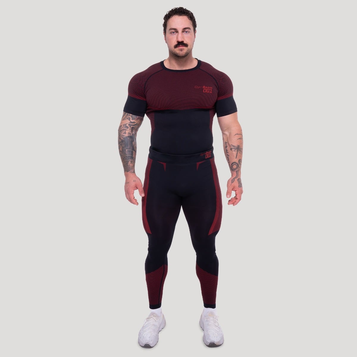 GymBeam OG1 Seamless Leggings Black/Red - Veličina: XXL | Boja: Crna | Težina: 0,3 g | Pakiranje: 74 · záber 6