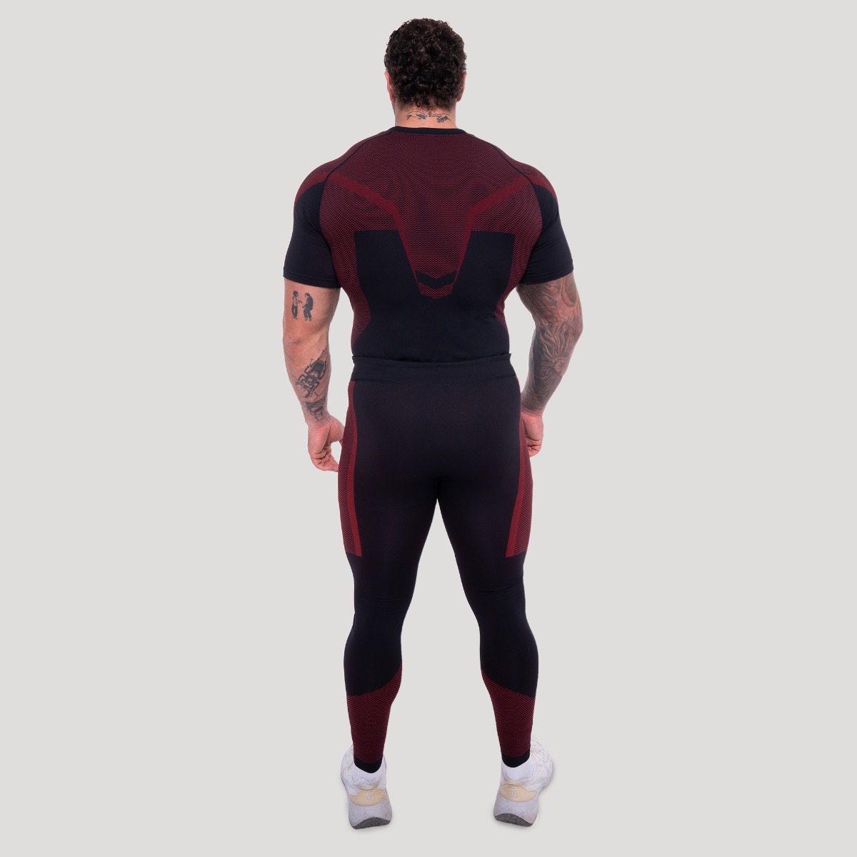 GymBeam OG1 Seamless Leggings Black/Red - Veličina: XXL | Boja: Crna | Težina: 0,3 g | Pakiranje: 74 · záber 7
