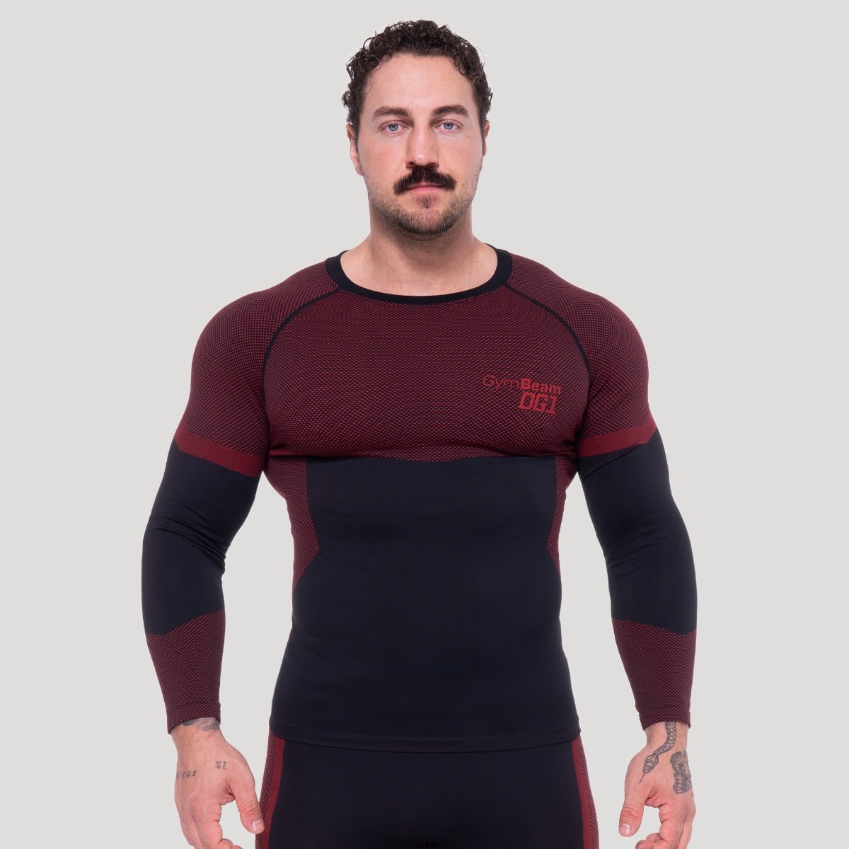 Kompresijska majica OG1 Seamless Black/Red - GymBeam