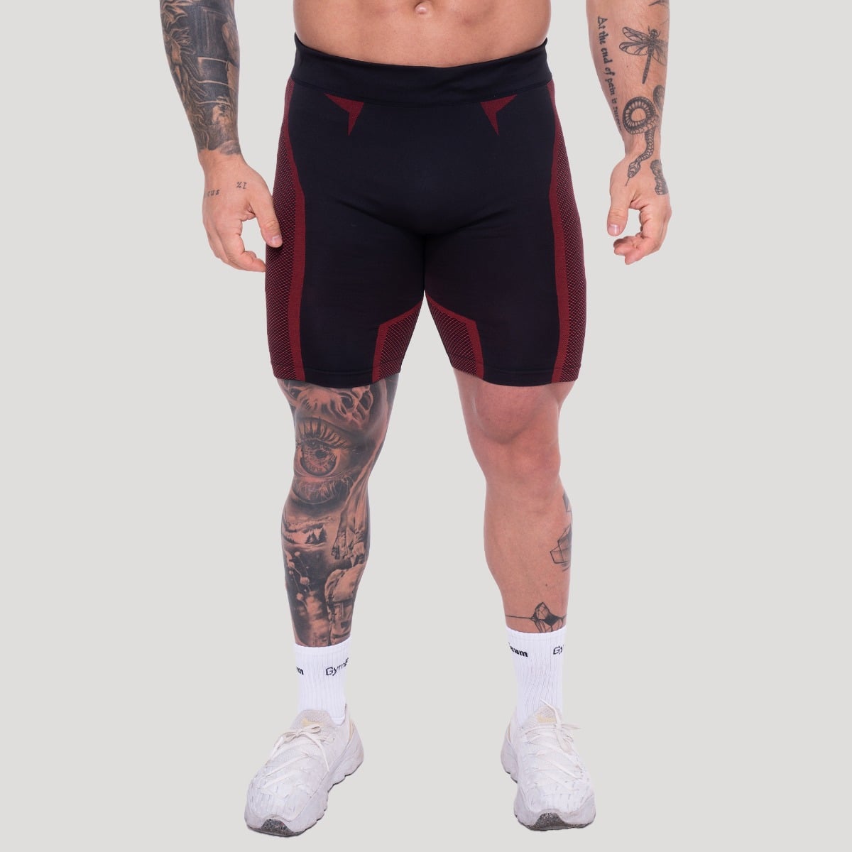 Kratke hlače OG1 Seamless Black/Red - GymBeam