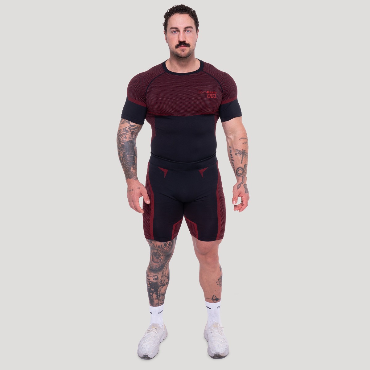 GymBeam OG1 Seamless Shorts Black/Red - Veličina: XXL | Boja: Crna | Težina: 0,195 g | Pakiranje: 105 · záber 6