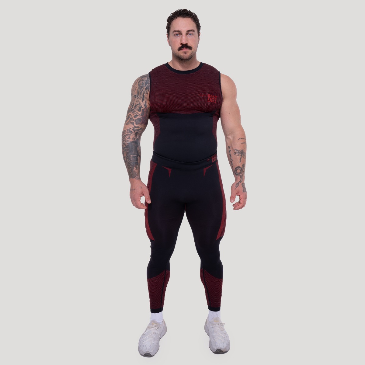 GymBeam OG1 Seamless Tanktop Black/Red - Veličina: XXL | Boja: Crna | Težina: 0,2305 g | Pakiranje: 90 · záber 6