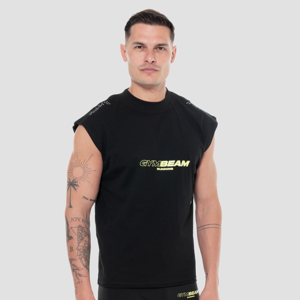 Muška majica bez rukava Pace Black - GymBeam