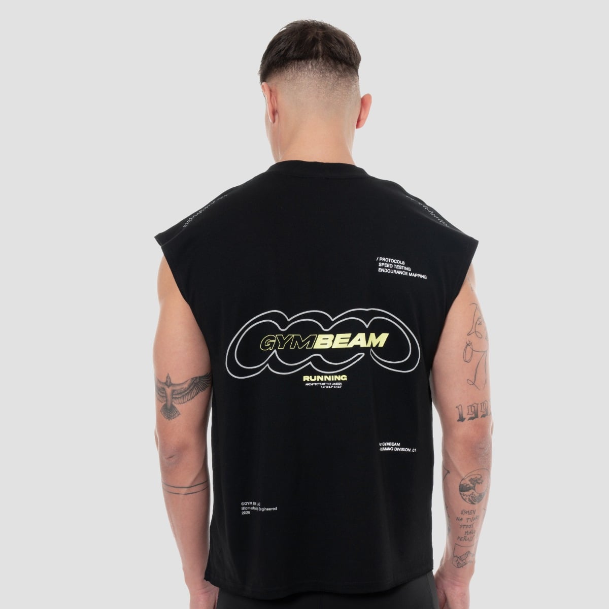 Muška majica bez rukava Pace Black - GymBeam