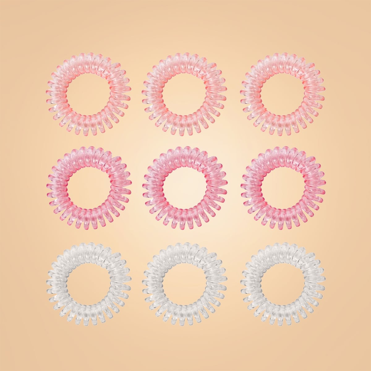 Set spiralnih gumica za kosu Pink - BeastPink