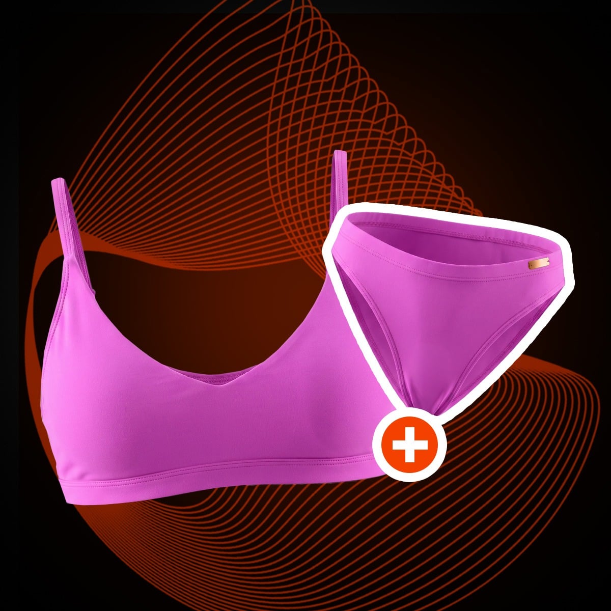 Gornji dio kupaćeg kostima Sports Pink - GymBeam + poklon