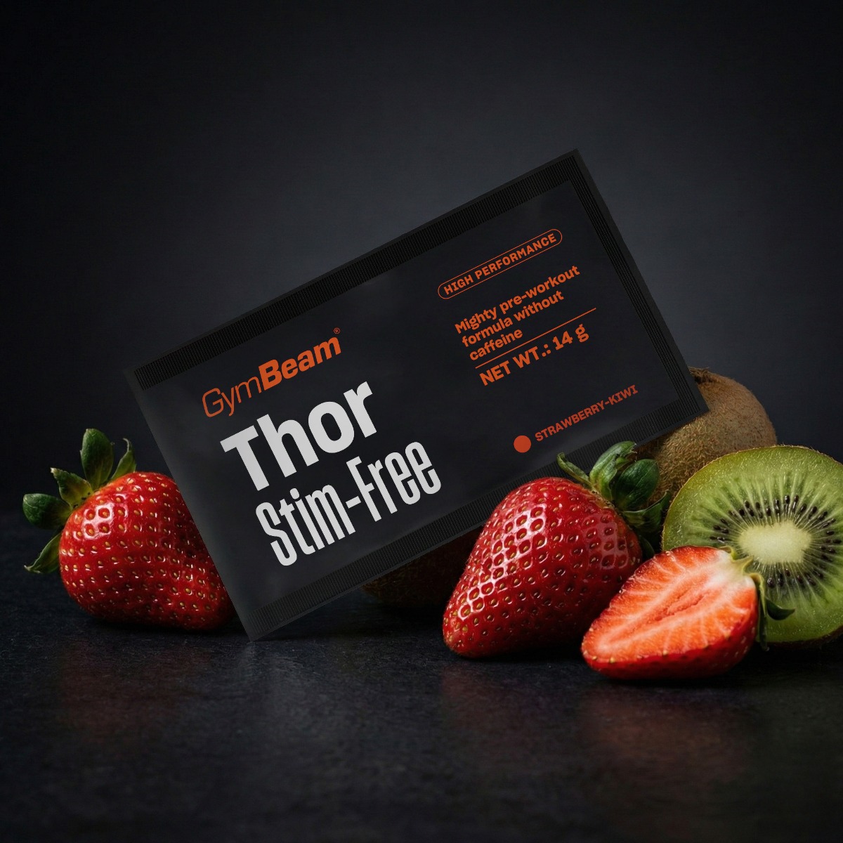Uzorak Thor Stim-Free - GymBeam 14 g - jagoda - kivi