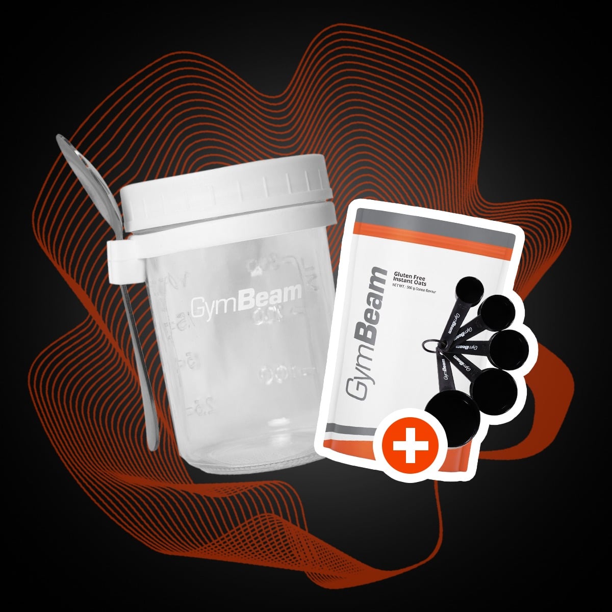 Zdjelica za doručak White 350 ml - GymBeam + pokloni 