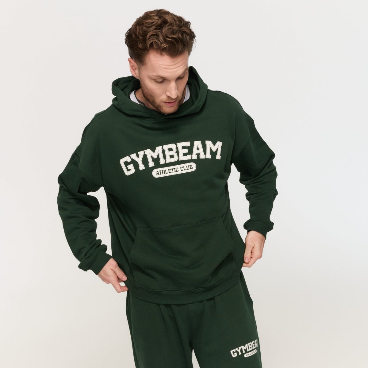 Dukserica s kapuljačom Varsity Green - GymBeam
