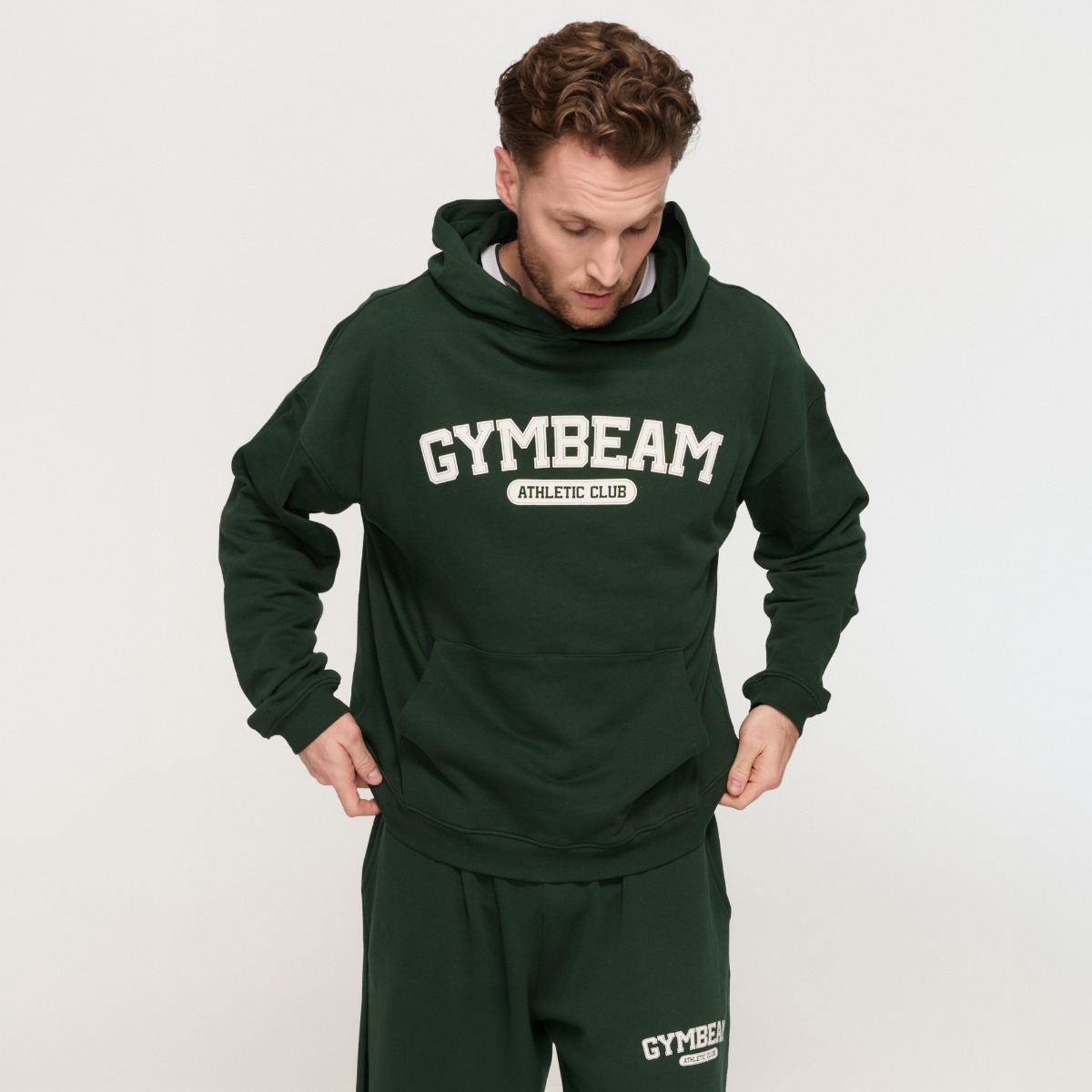 Dukserica s kapuljačom Varsity Green - GymBeam