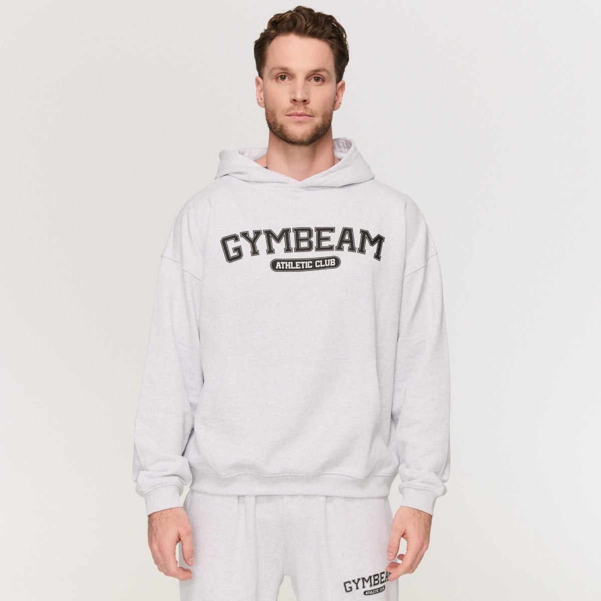 Dukserica s kapuljačom Varsity Grey - GymBeam