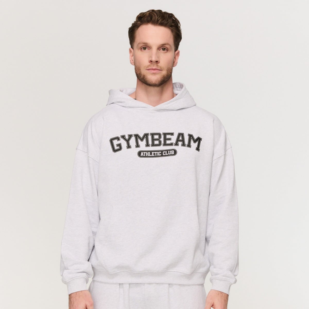 Dukserica s kapuljačom Varsity Grey - GymBeam