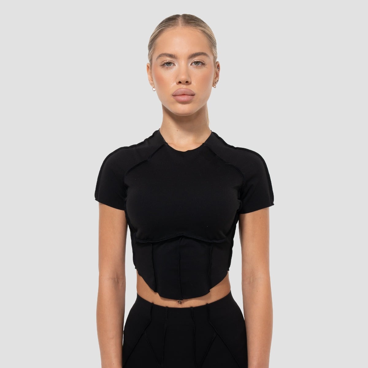 Women's Cosmo Cropped T-shirt Black - GymBeam