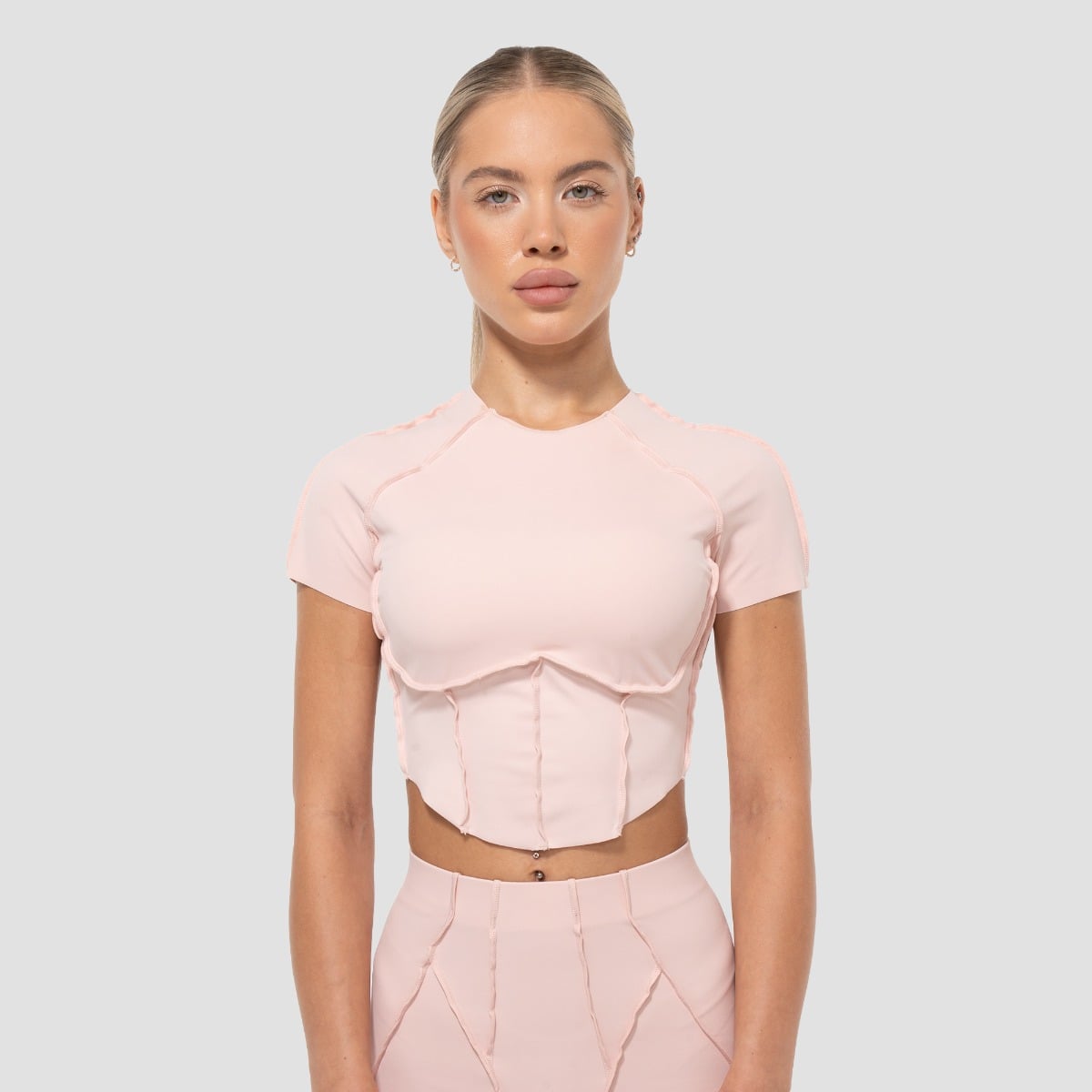 Women's Cosmo Cropped T-shirt Pink - GymBeam