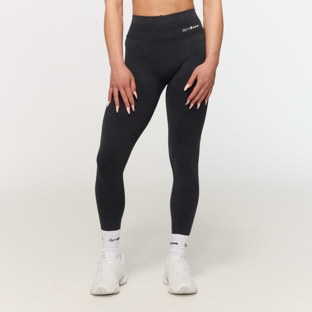 Ženske bešavne tajice Fierce Dark Grey – GymBeam